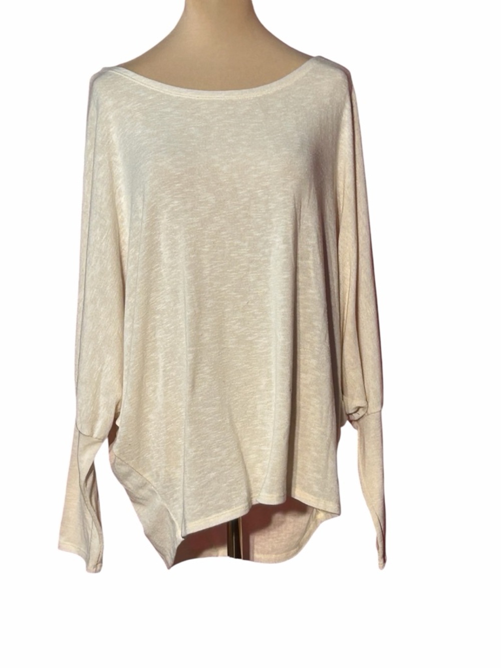 ANDREE BY UNIT Cream Lightweight Boatneck Top XL
